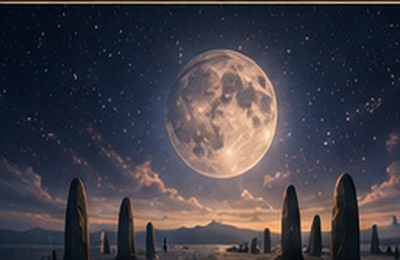 Moonlit mystery landscape