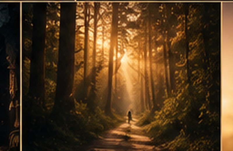 Forest light representing personal transformation